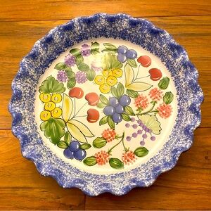 Handpainted Ruffled Pie Dish